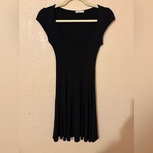 Soft & Cozy Black Ribbed Dress
